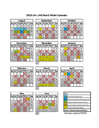 image of school year calendar