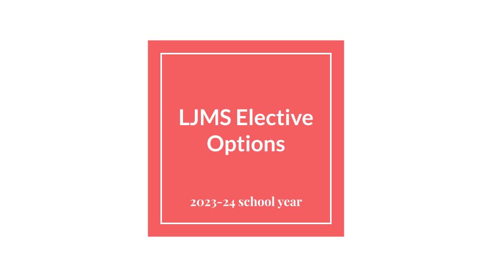 first slide of Elective Options presentation