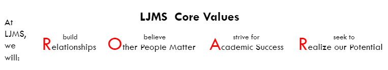 image showing LJMS Core Values