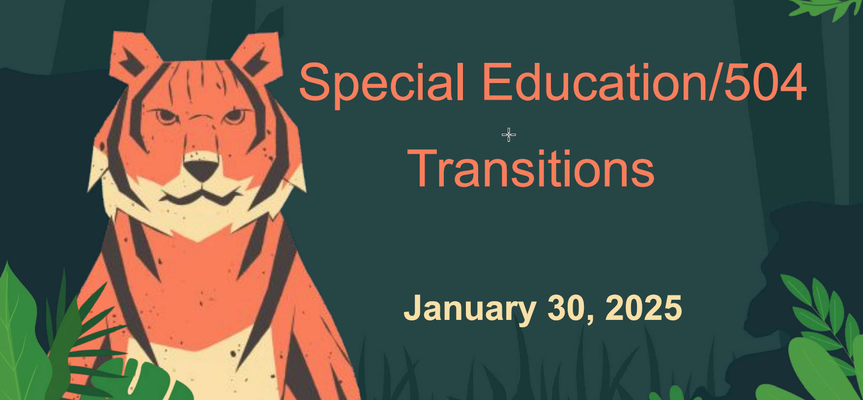 title slide of Special Ed presentation